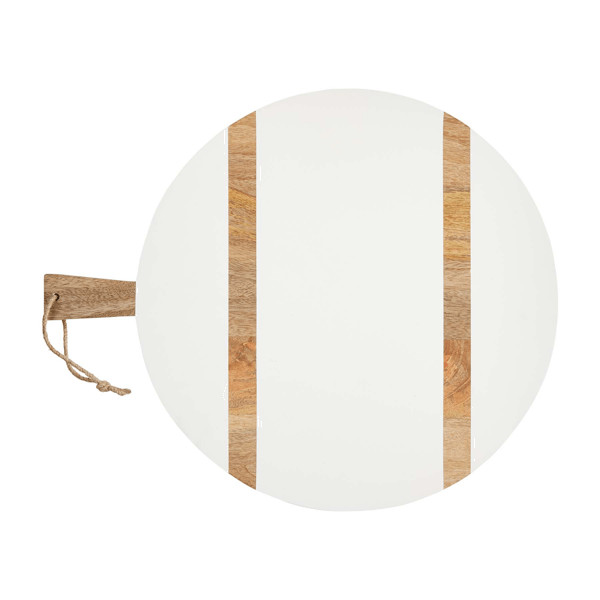 Large Round White Serving Board | Mud Pie