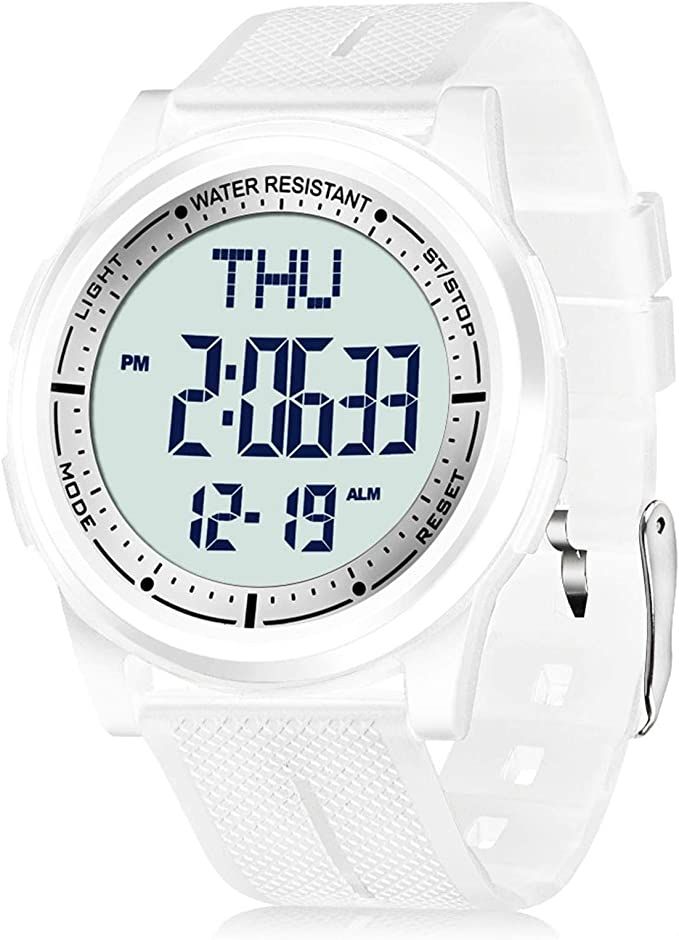 Beeasy Digital Watch Waterproof with Stopwatch Alarm Countdown Dual Time, Ultra-Thin Super Wide-A... | Amazon (US)