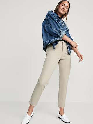 High-Waisted Pixie Straight Ankle Pants for Women | Old Navy (US)