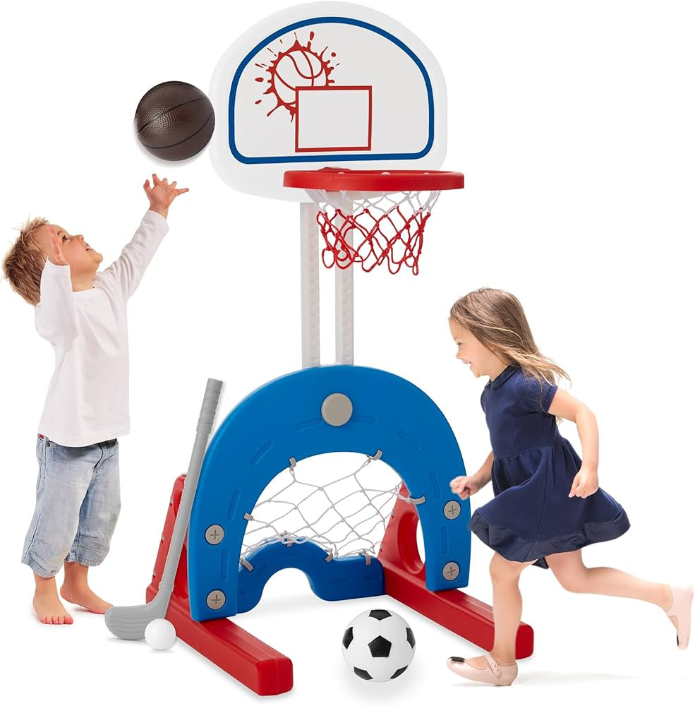 Best Choice Products 3-in-1 Toddler Basketball Hoop Sports Activity Center | Amazon (US)