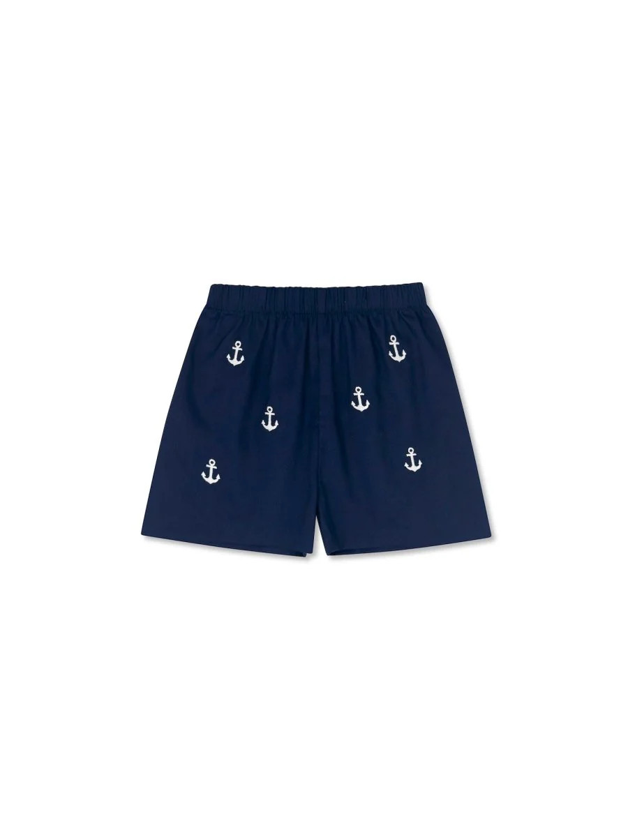 Jackson Short - Avenue Navy, Anchor | Lullaby Set