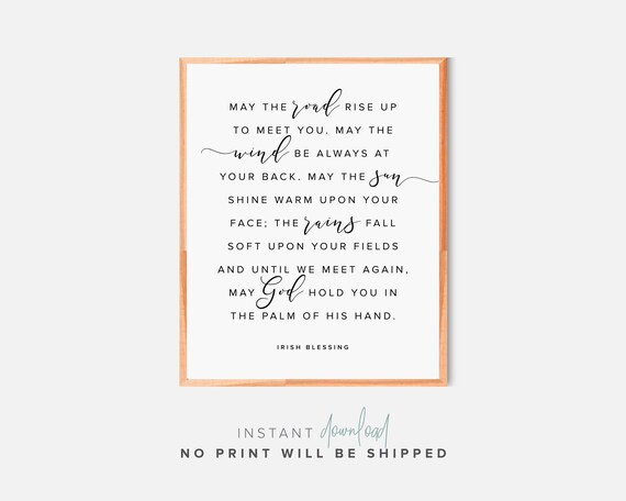 Irish Blessing Inspirational Wall Art Printable May the | Etsy | Etsy (US)