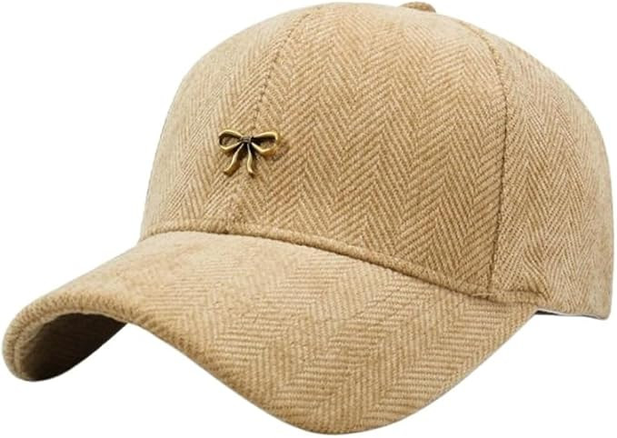Trendy Bowknot Baseball Cap for Women Cute Fall Winter Adjustable Outdoor Sun Hat | Amazon (US)