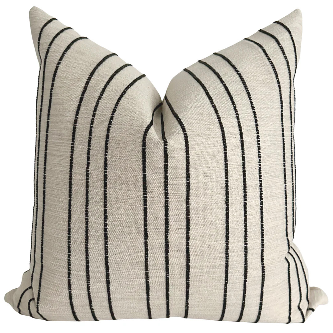 Twine Black & Linen Pillow Cover | Hackner Home (US)
