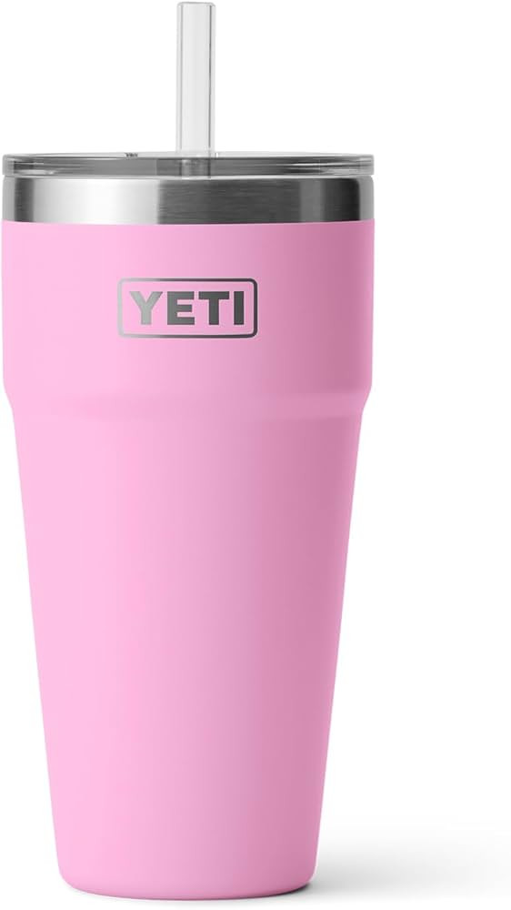 YETI Rambler 26 oz Straw Cup, Vacuum Insulated, Stainless Steel with Straw Lid, Power Pink | Amazon (US)