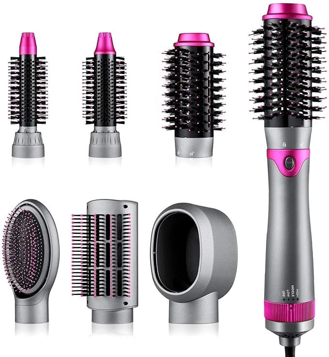 6 in 1 Hair Dryer Brush and Volumizer, Detachable Hair Dryer Styler, One-Step Hot Air Brush for S... | Amazon (US)