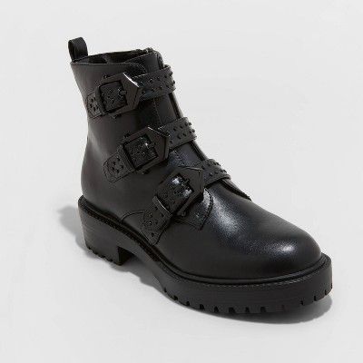 Women's Calypso Buckle Boots - A New Day™ Black | Target