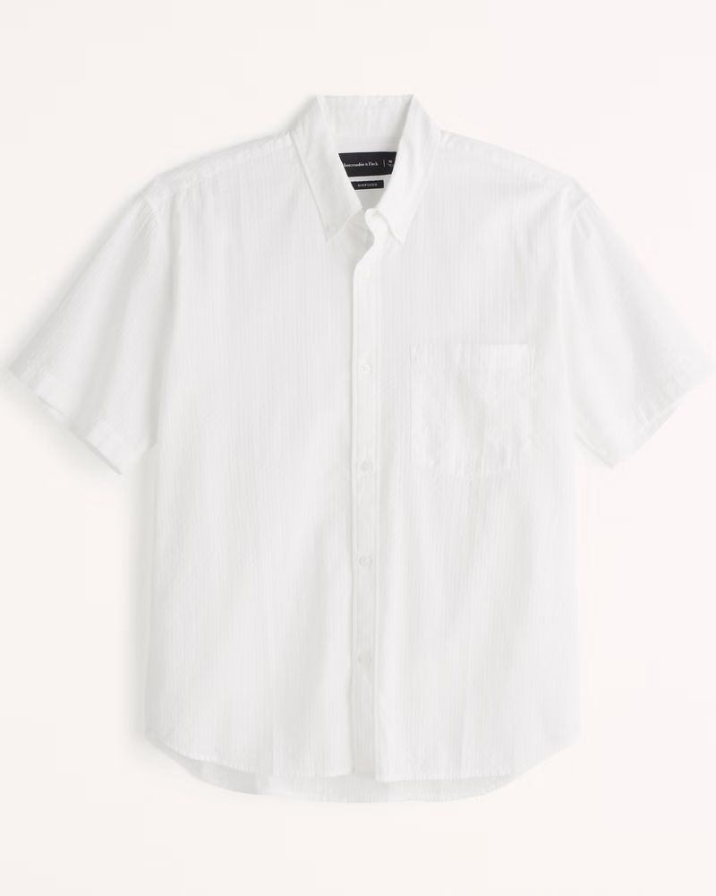 Seersucker Button-Up Shirt | Abercrombie & Fitch (US)