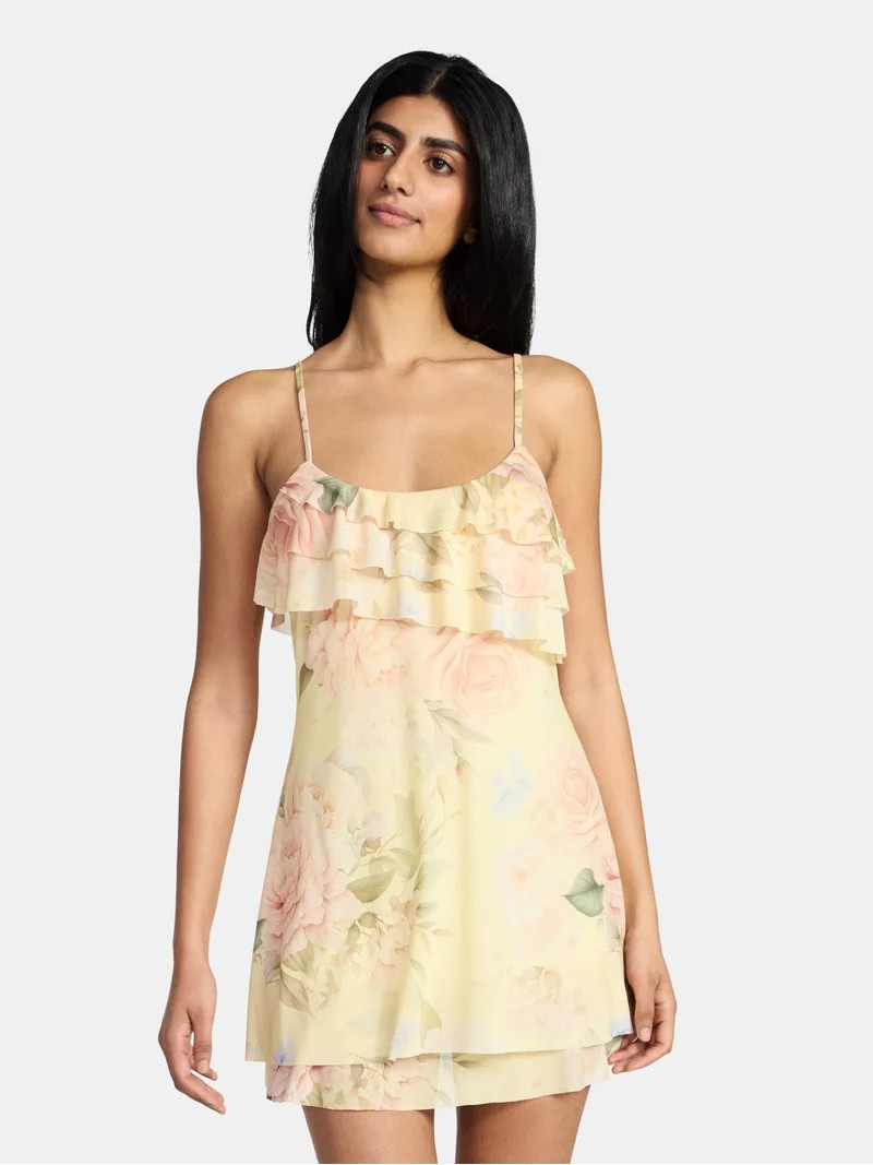 Madden NYC Women's Sleeveless Ruffle Mini Dress, Sizes XXS-XXL | Walmart (US)