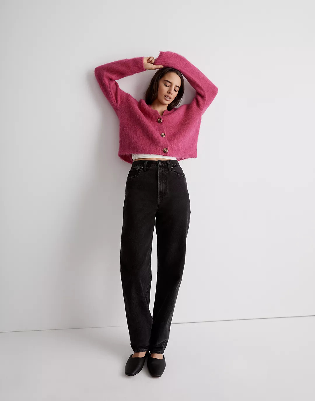 Brushed Crop Cardigan Sweater | Madewell