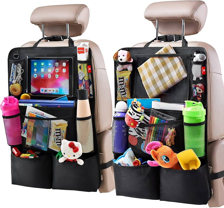 Backseat Car Organizer, Kick Mats Back Seat Protector with Touch Screen Tablet Holder, Back Seat ... | Amazon (US)