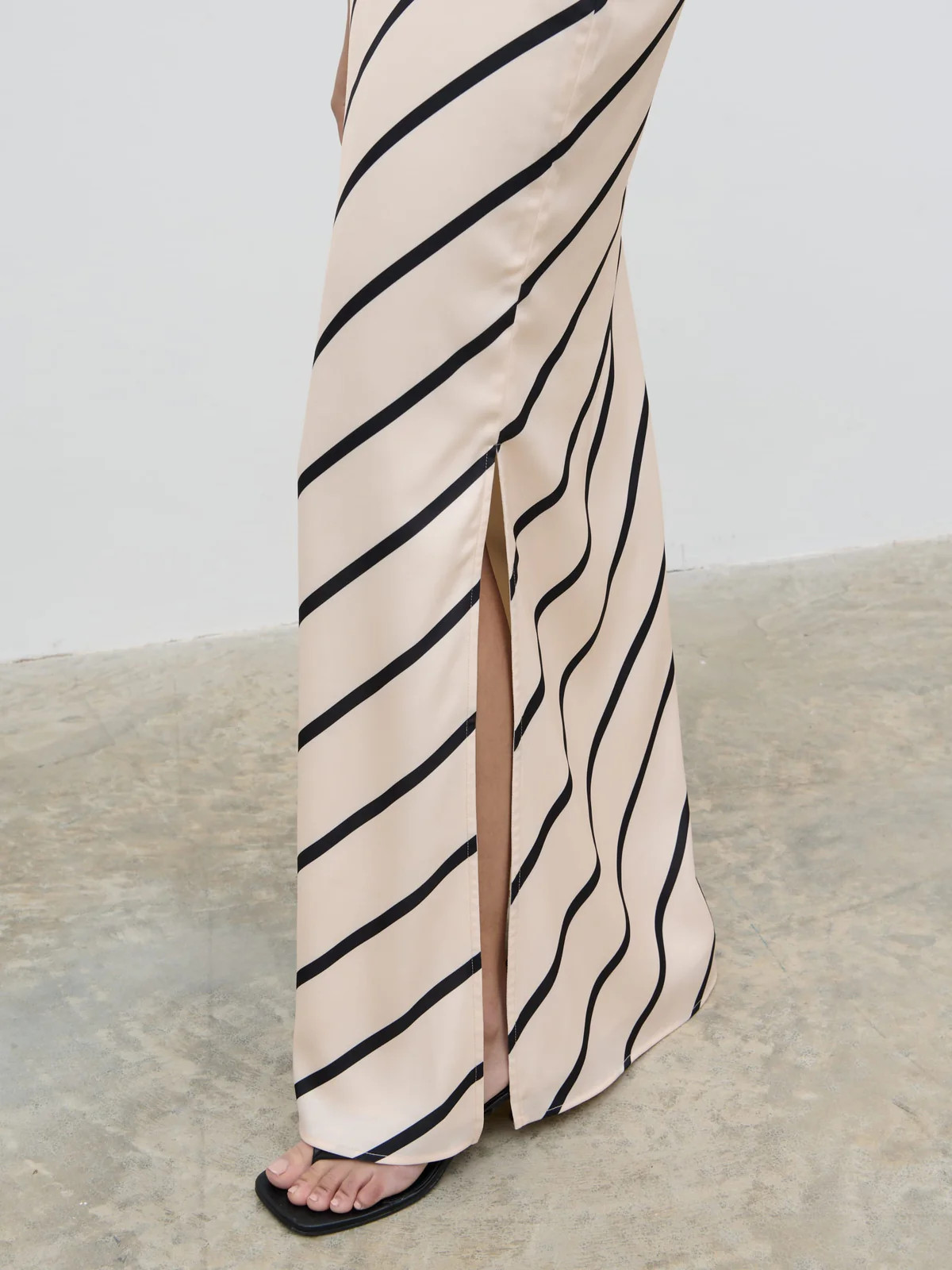 Zuri Maxi Skirt - Asymmetric Stripe | Pretty Lavish (UK)