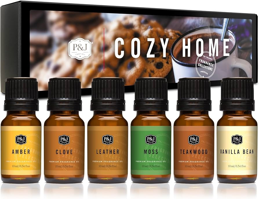 P&J Trading Fragrance Oils for Diffusers for Home Cozy Home Set Fragrance Scents for Candle Makin... | Amazon (US)