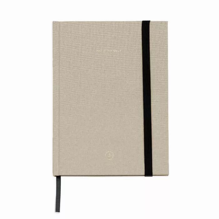 Ruled Linen Journal Note To Self Cream - Wit &#38; Delight | Target