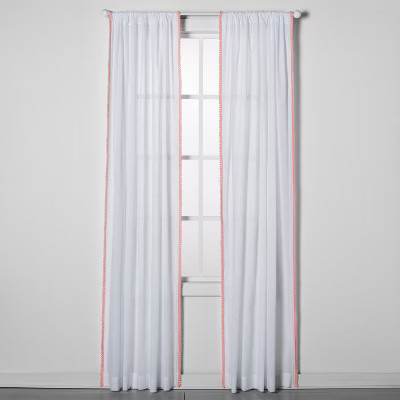Sheer Pom Pom Window Panels - Pillowfort™ | Target