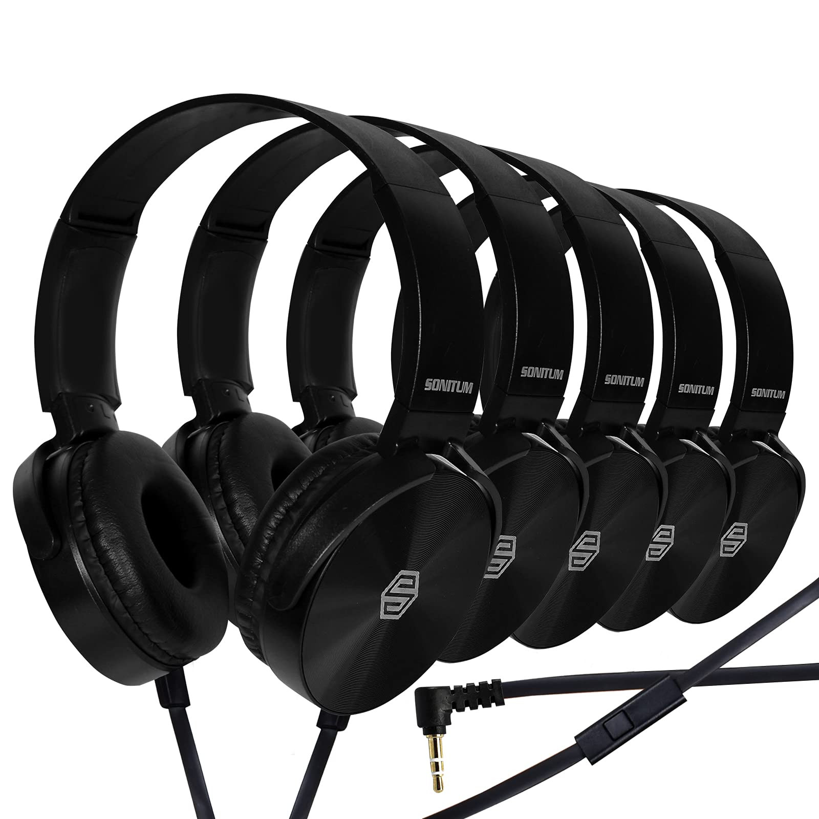 Premium Classroom Headphone & Mic Set 3.5mm Jack Stereo Sound Earphones with Microphone & Soft Sw... | Amazon (US)