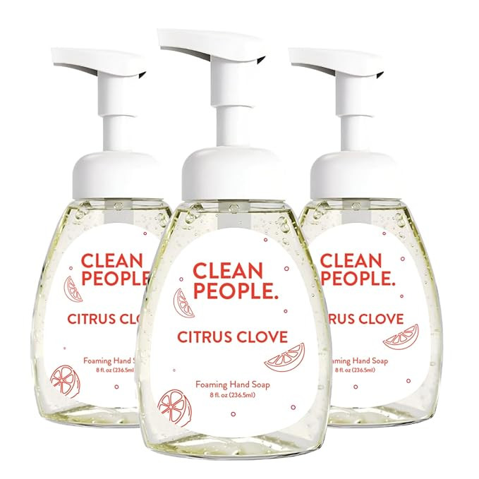 THE CLEAN PEOPLE Citrus Clove Liquid Foaming Hand Soap 8 oz - 3 Pack | Amazon (US)
