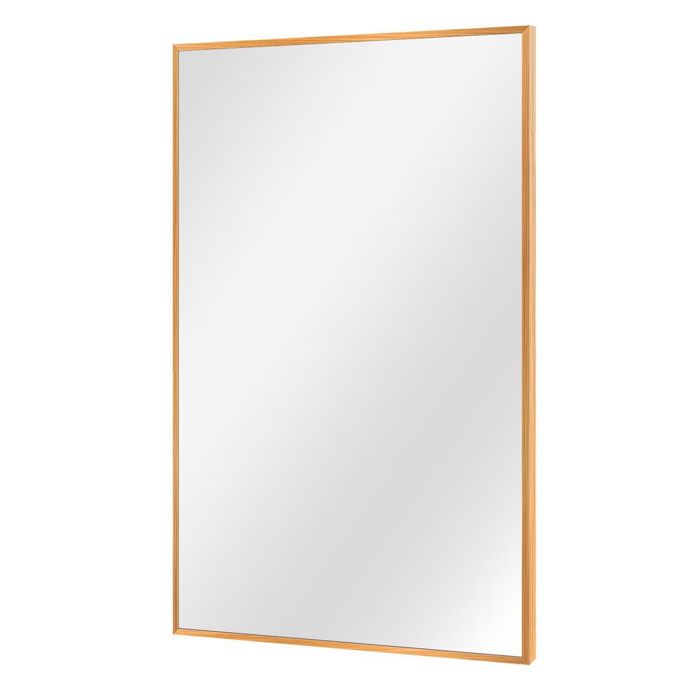 SUZHOU 703 NETWORK TECHN 38 in. x 26 in. Modern Rectangle Metal Framed Wall Mirror Bathroom Vanity M | The Home Depot