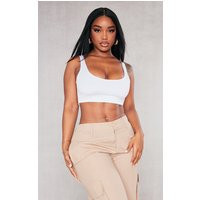 Shape White Slinky Square Neck Crop Top | PrettyLittleThing US