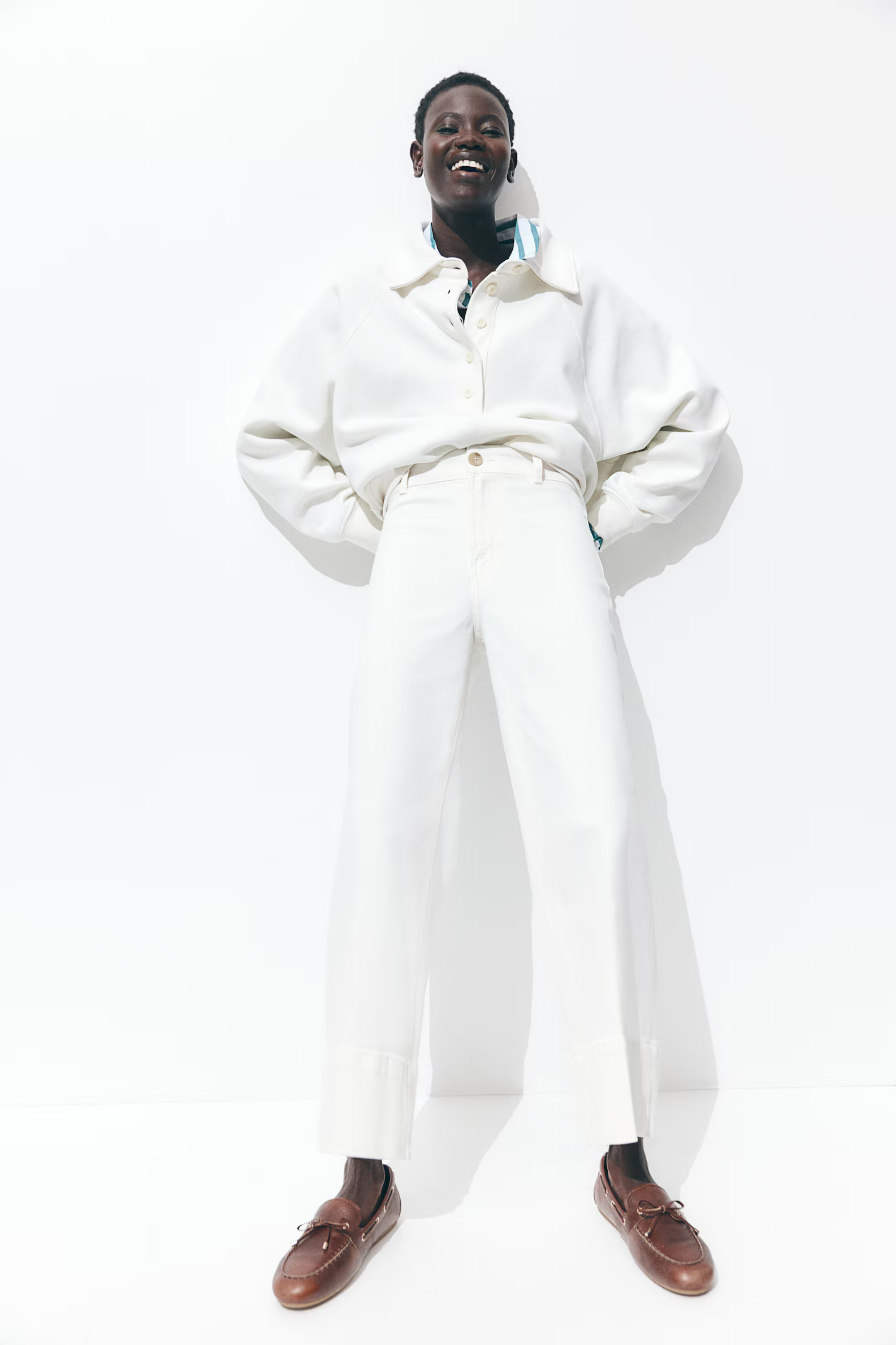 Wide High Cropped Jeans | H&M (AU)