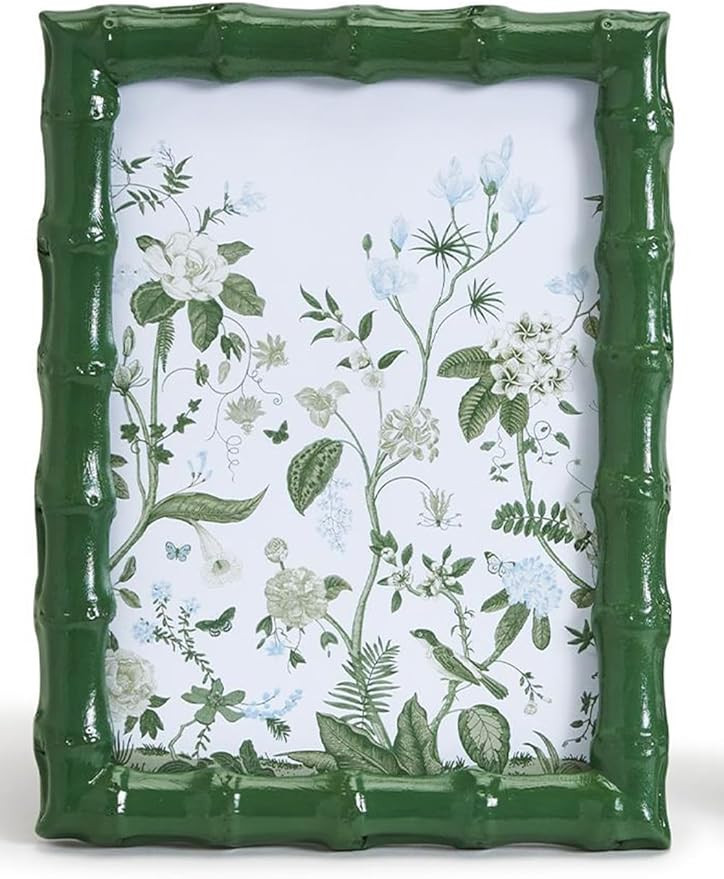 Two's Company 5" X7" Countryside Green Faux Bamboo Photo Frames | Amazon (US)