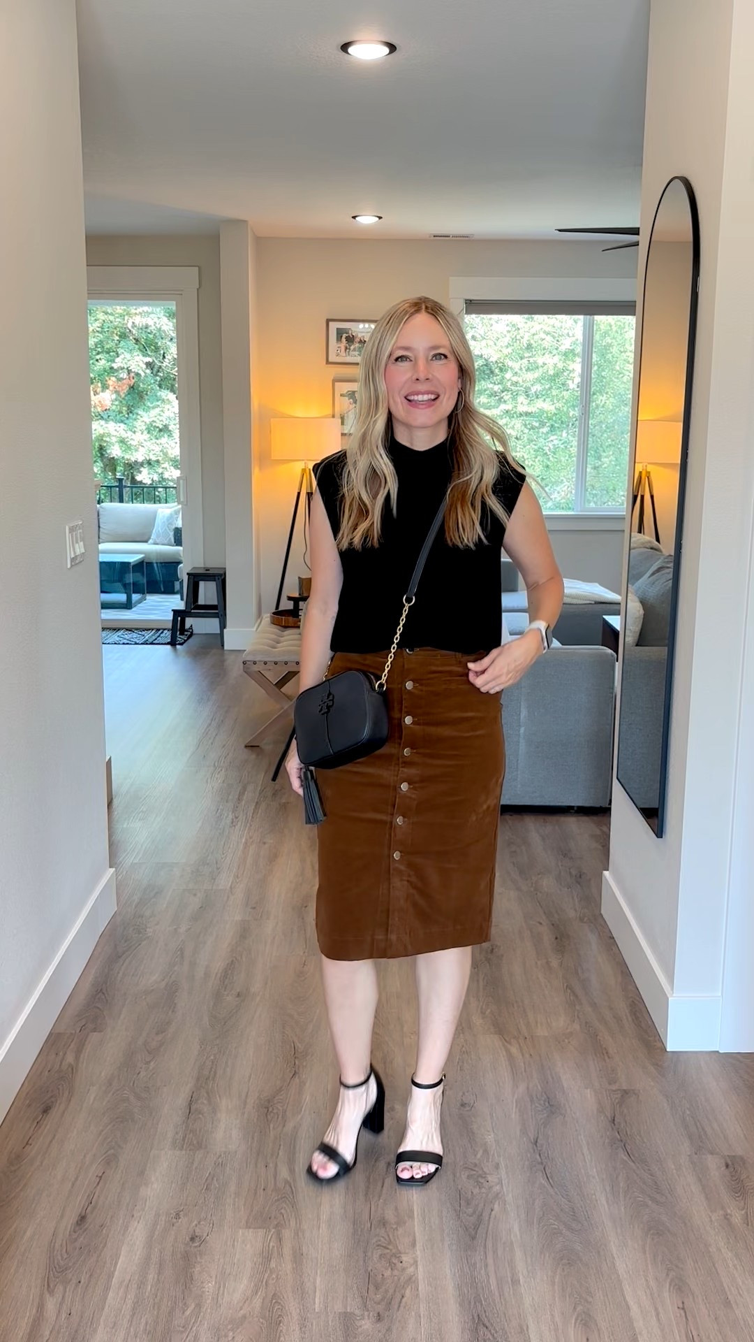Effortless + polished 🍂 This button-front corduroy skirt is a fall must-have—structured, versatile, and so easy to style. I paired it with a sleek black sleeveless top, strappy block heels, and a crossbody bag for a chic day-to-night look. Perfect for everything from coffee dates to casual evenings out ✨

✨ Shop the look:
👗 Button-Front Corduroy Skirt
🖤 Sleeveless Black Top
👜 Black Crossbody Bag
👡 Strappy Block Heel Sandals

#LTKstyle #FallOutfits #EverydayStyle #ClosetStaples #LTKFall

#LTKFallSale #LTKCon #LTKTravel