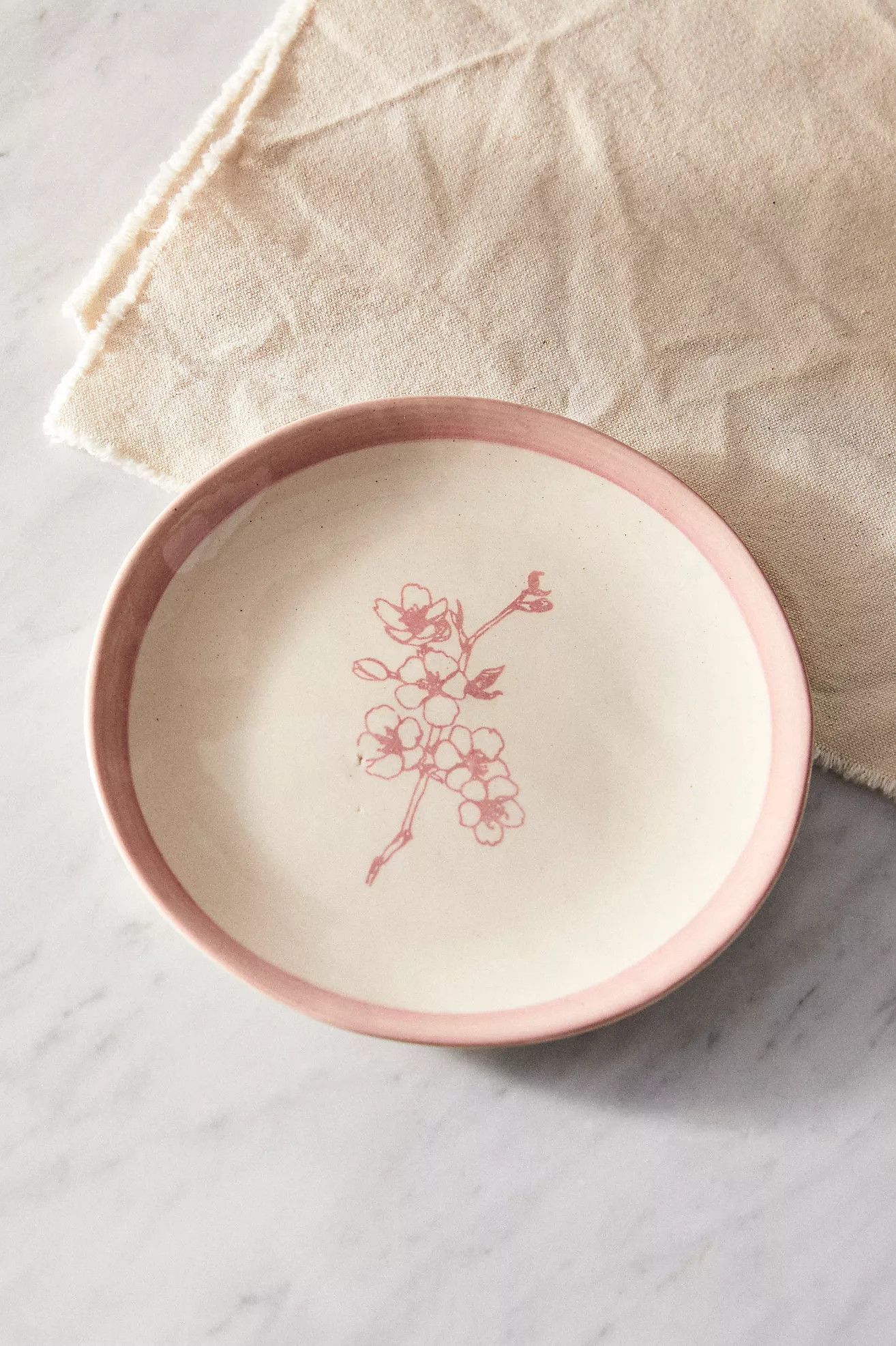 Floral Dessert Plate, Greens | Anthropologie (US)