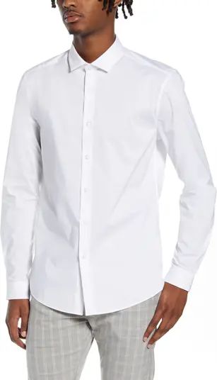 Stretch Form Flow White Button-Up Shirt | Nordstrom