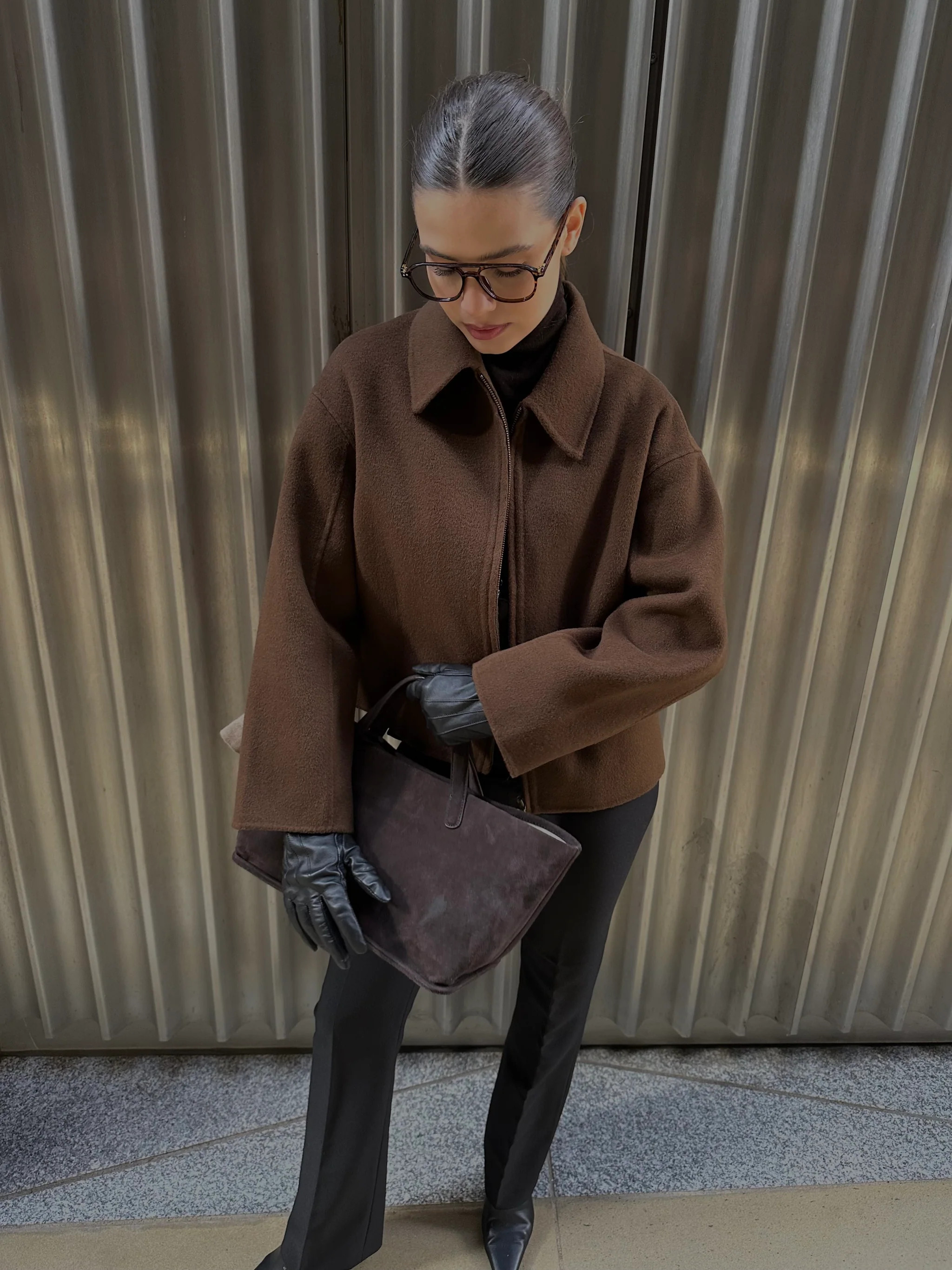 Mirim Wool Jacket Pecan | Marcela London