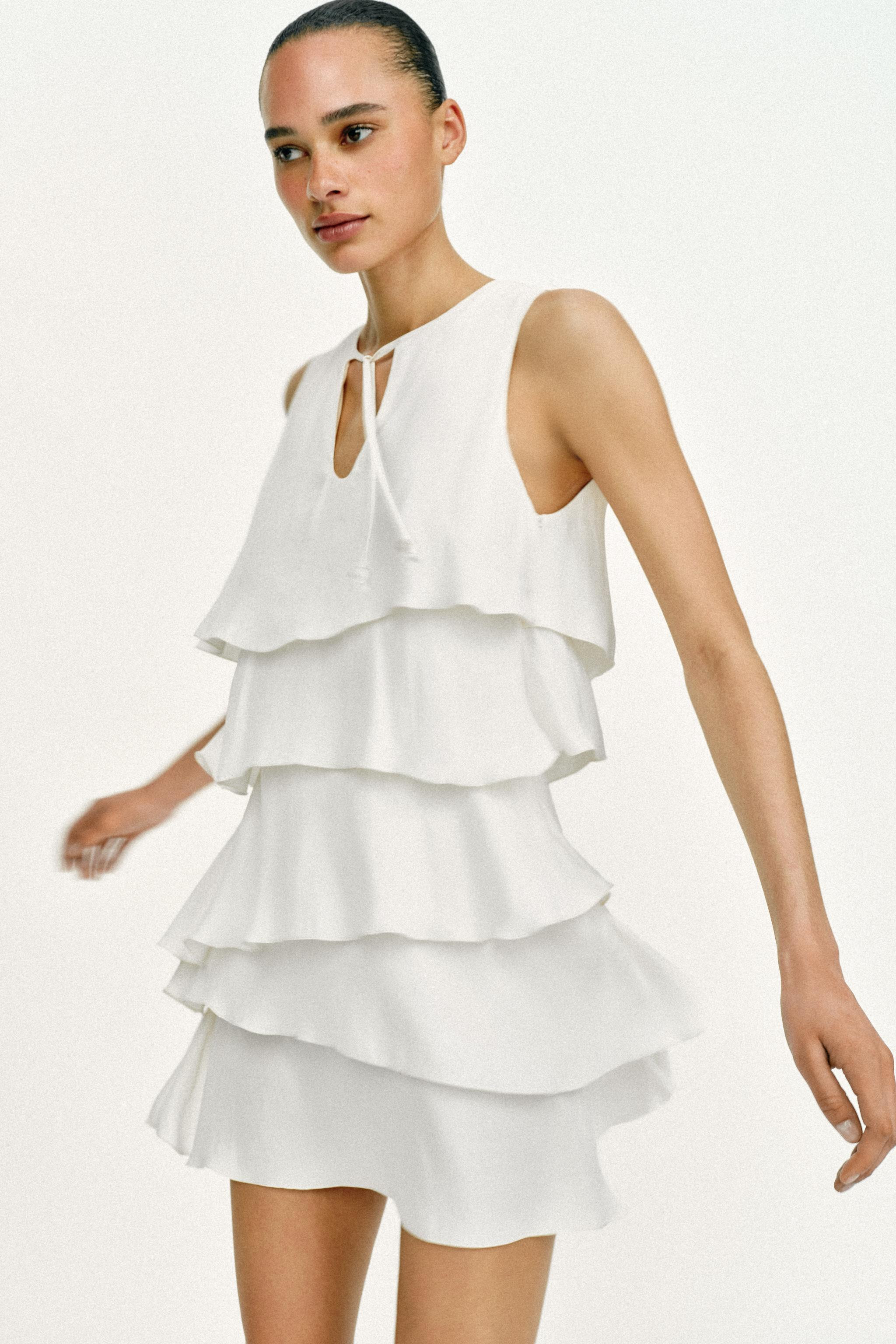 SHORT RUFFLED DRESS | Zara US