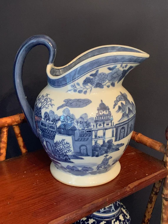 Read the full title
    Blue and white pitcher | Etsy (US)