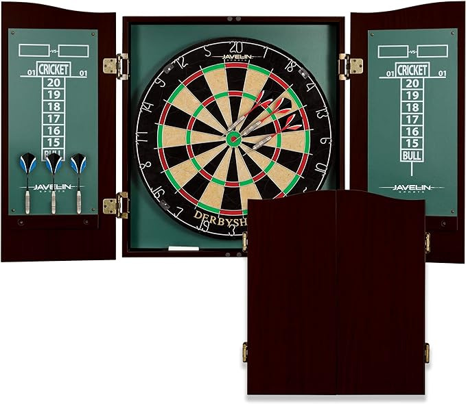 EastPoint Sports Derbyshire Official Size Dart Board Cabinet Set- Easy-Assembly & Complete with 6... | Amazon (US)