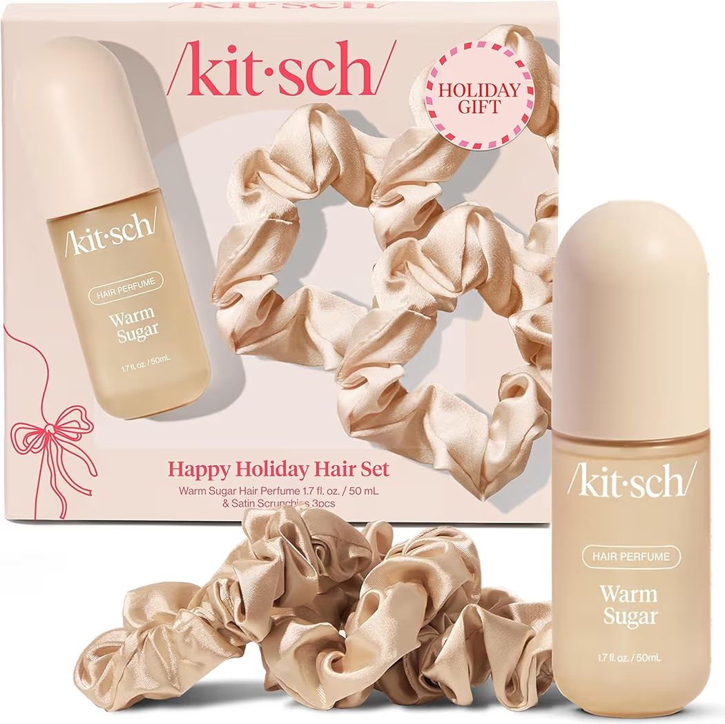 Kitsch Satin Scrunchies and Hair Perfume for Women Holiday Set – Warm Sugar Scent with Patented... | Amazon (US)