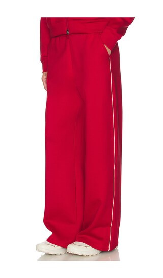 Piped Wide Leg Pant in Holly Red | Revolve Clothing (Global)