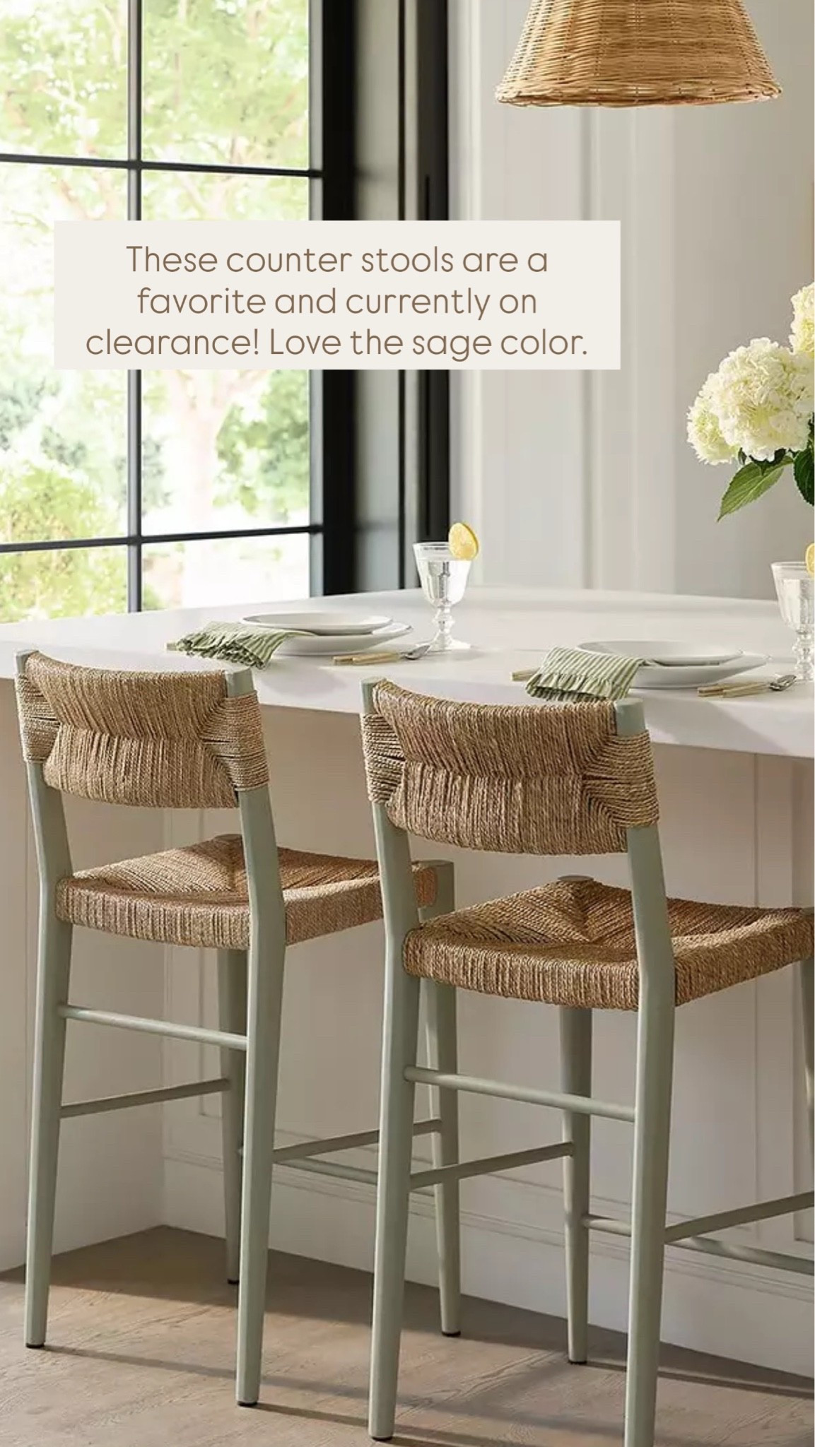 These Serena & Lily counter stools are a favorite and currently on clearance! Love the sage color.

#LTKSaleAlert #LTKHome #LTKSeasonal