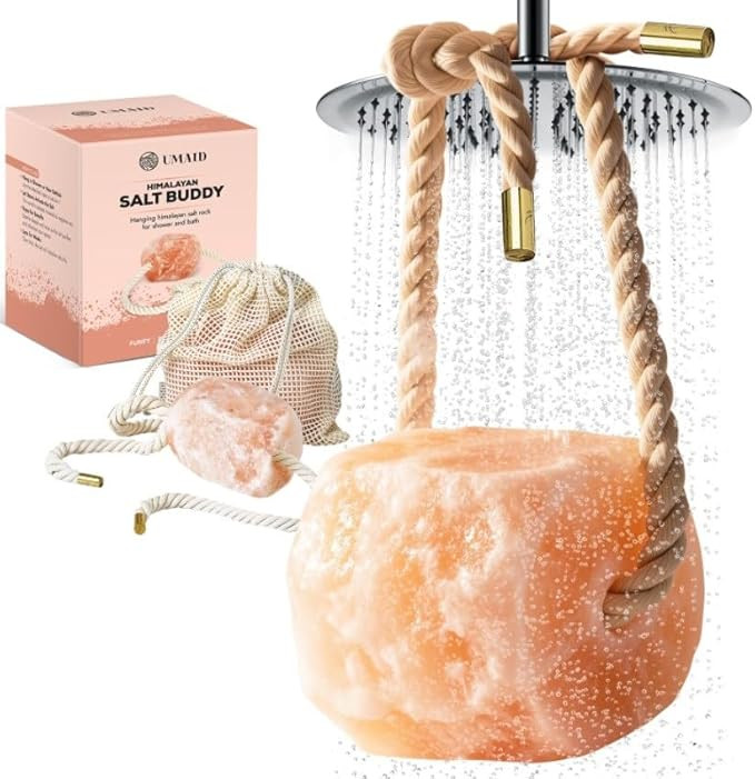 UMAID Himalayan Bath Salt Buddy™ 4 lb Hanging Himalayan Rock Salt for Bath & Shower – Himalay... | Amazon (US)