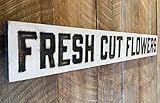 Large Fresh Cut Flowers Sign Horizontal 60 X 8 - Carved in Wood Americana Signs | Amazon (US)