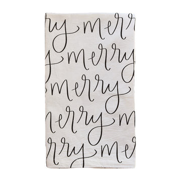 Merry Tea Towel | Sweet Water Decor, LLC