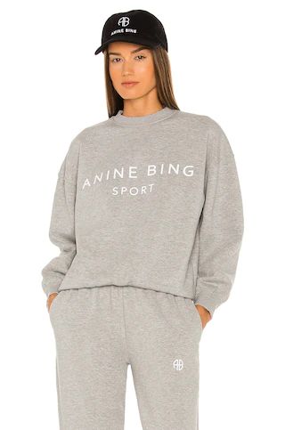 ANINE BING Sport Evan Sweatshirt in Heather Grey from Revolve.com | Revolve Clothing (Global)