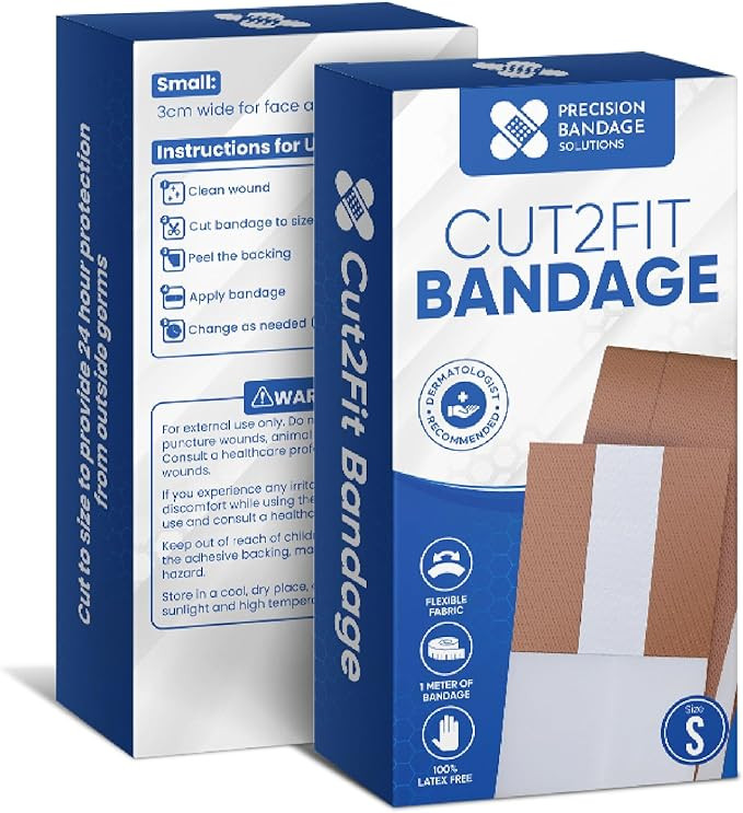 Flexible Fabric Adhesive Bandage for Wound Care & First Aid, 1 Meter Long, Customizable Size (Sma... | Amazon (US)