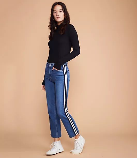 Lou & Grey Side Stripe Straight Leg Jeans | Lou & Grey (US)