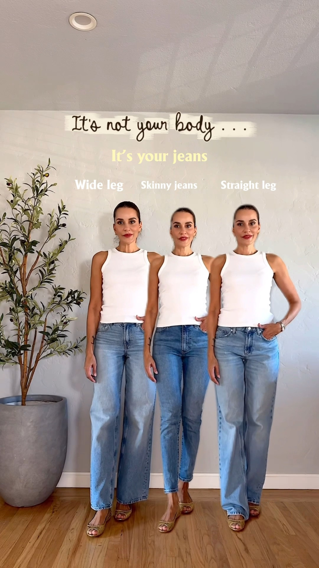 Your body isn’t the problem… your jeans might be 👀The right fit = instantly more flattering + put-together. Same outfit, completely different feel. Which pair wins? 🤍

best jeans for women | flattering jeans | jeans for women over 40 | straight leg jeans | wide leg jeans | denim fit guide | how to find flattering jeans | best jeans for body shape | elevated casual outfits | everyday outfit ideas | chic casual style | timeless denim | effortless style over 40 | outfit formulas | casual chic outfits | fashion tips for women over 40 | denim trends | jeans comparison reel

#LTKOver40 #LTKootd #LTKmomlife