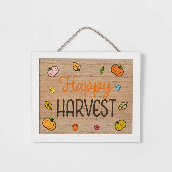 "Happy Harvest" Hanging Wall Sign - Spritz™ | Target