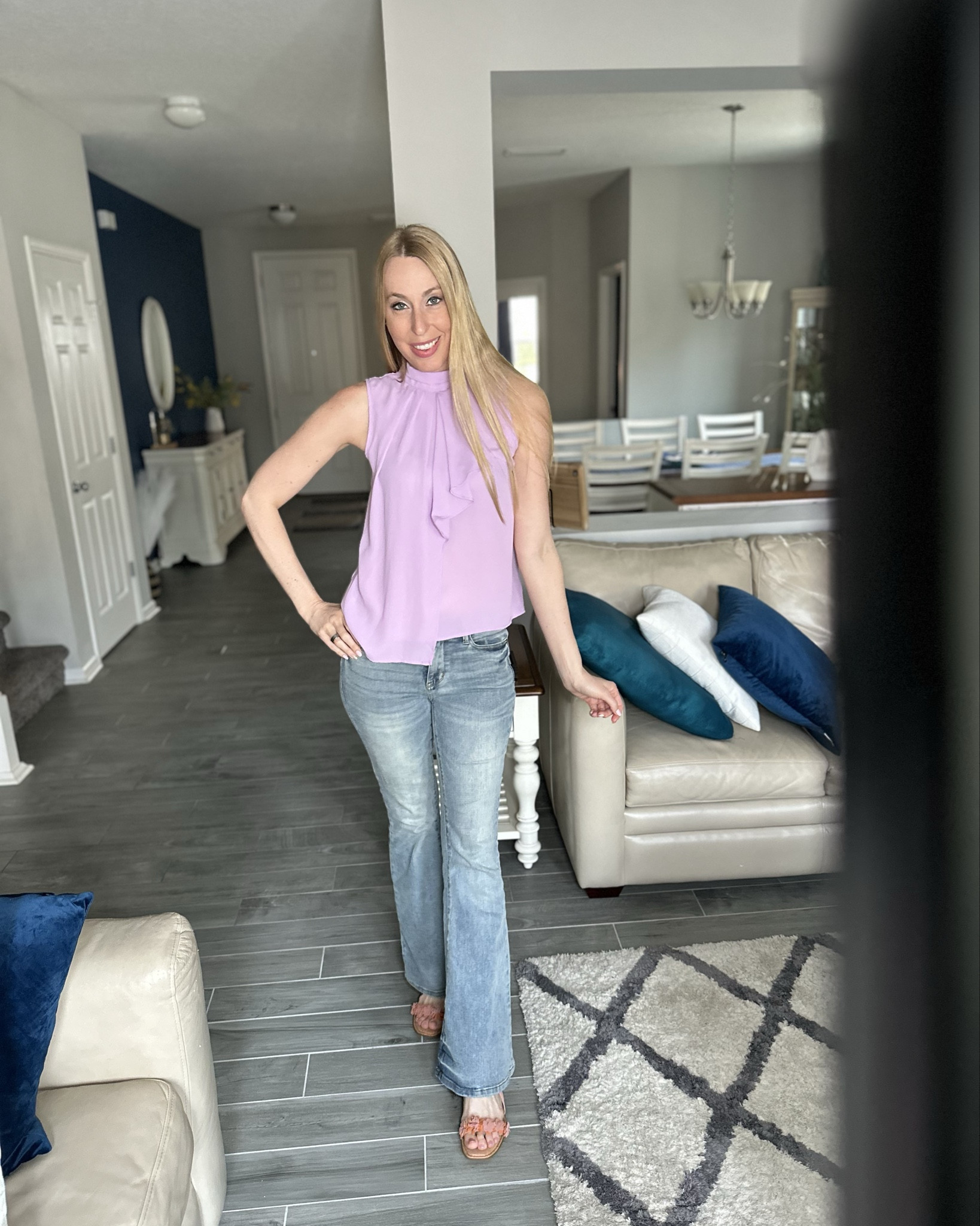 Lavender blouse for spring
🤍  this blouse is adorable. I love the style and it flakes nicely with jeans or a skirt
🤍it is not stretchy but it is loose and flowy
🤍 fits true to size, wearing size small and I am 5’10”


#LTKFindsUnder50 #LTKFindsUnder100 #LTKStyleTip