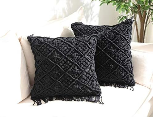 Throw Pillow Cases, Decorative Cushion Cover, Boho Woven Pillowcase for Home Party Office and Out... | Amazon (US)