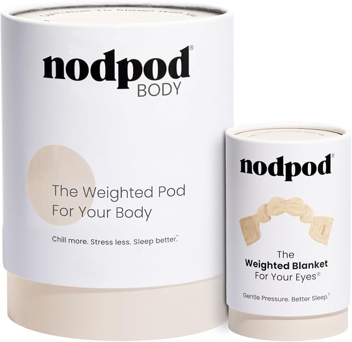 Nodpod Weighted Blanket & Sleep Mask Bundle – Ultra-Soft Body Blanket with Glass Beads + Light-... | Amazon (US)