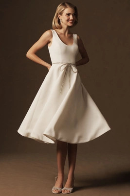 Helsi Helena Sleeveless Crystal Bow Fit & Flare Midi Dress | Anthropologie (US)