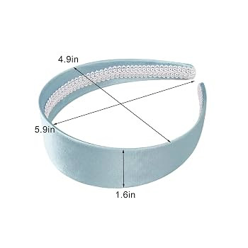 Ivyu Cinderella Blue Headband for Women Light Blue Teal Headband Large Thick Wide Headbands 70s H... | Amazon (US)