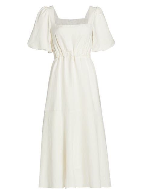Angeles Linen-Blend Dress | Saks Fifth Avenue