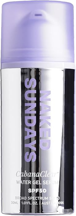Naked Sundays SPF 50 Clear Facial Sunscreen Serum – CabanaClear™ Invisible Water Gel SPF for ... | Amazon (US)
